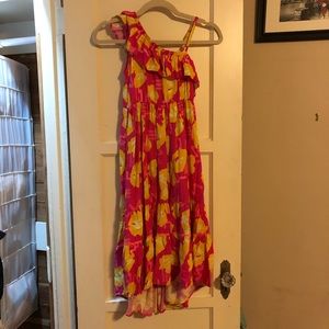 Cat and Jack one shoulder summer flower dress